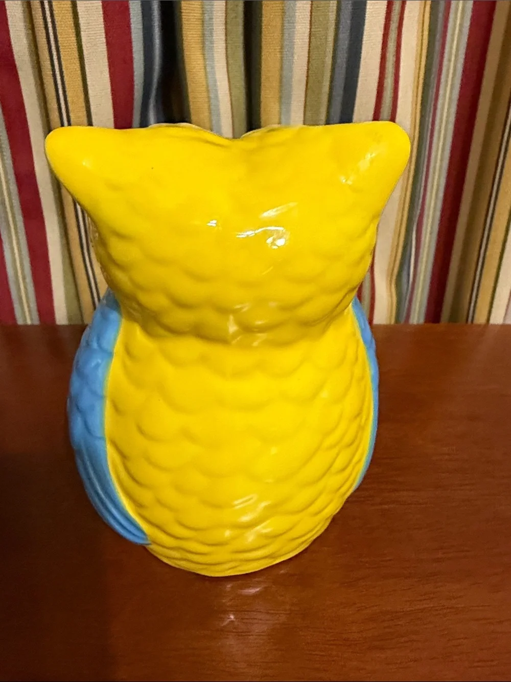 Yellow & Blue Ceramic Owl Kitchen Holder